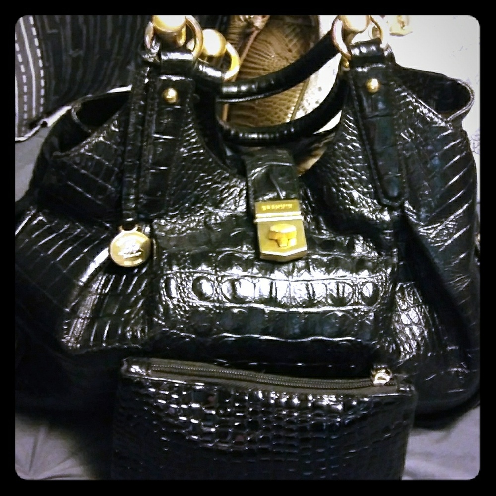 🔥🔥BLK. BRAHMIN PURSE WITH MAKEUP BAG $ALE🔥🔥